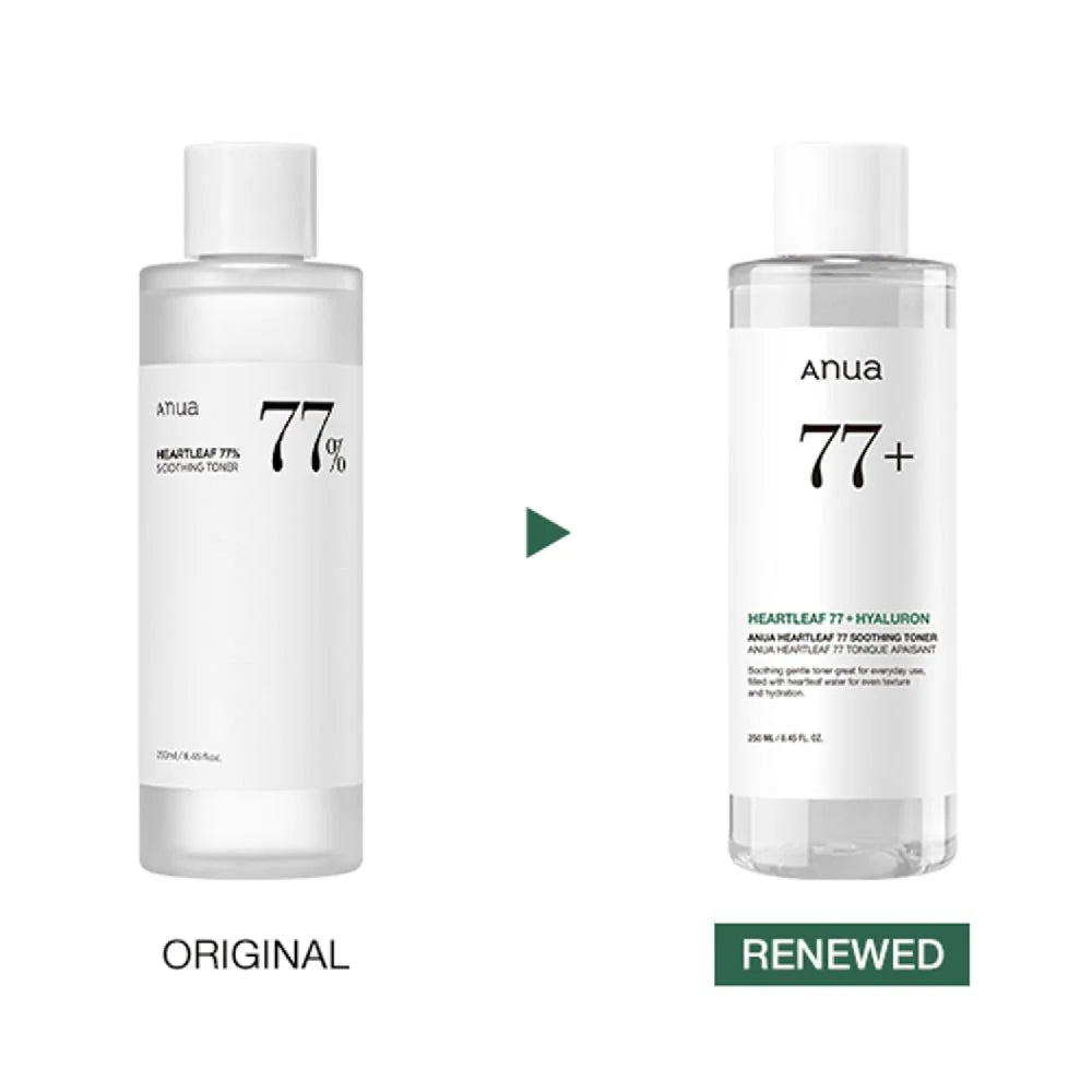 Anua Heartleaf 77% Soothing Toner 250ml – bottle detail